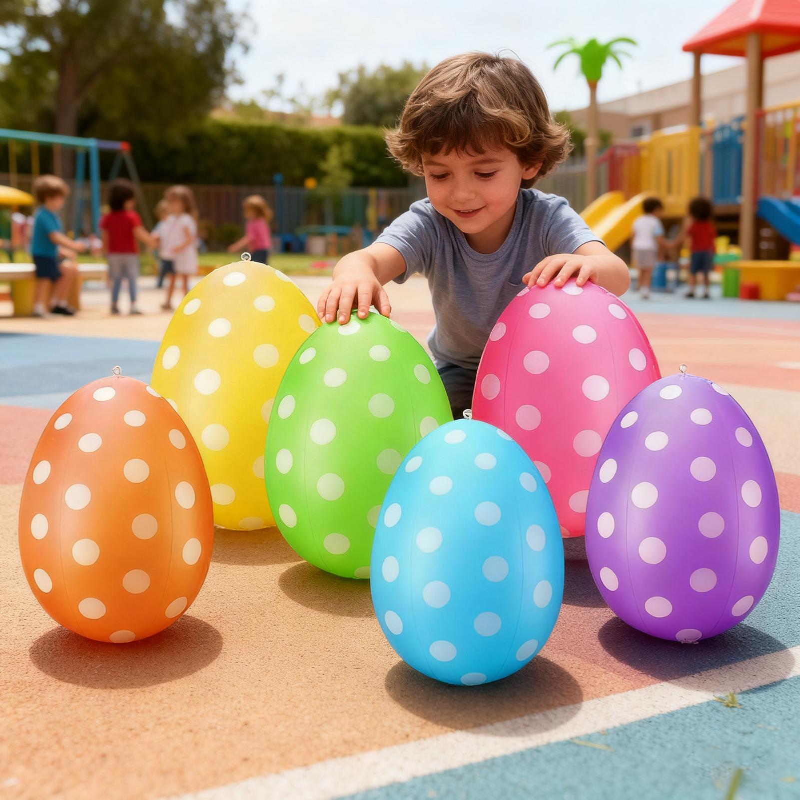 Party Games Egg - Nadmuchiwane Jajka Wielkanocne 6 szt./zestaw Nadmuchiwane