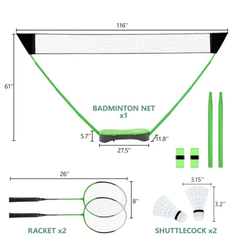 Wysokiej jakości przenośny zes – Badminton Set Garden recenzja i cena